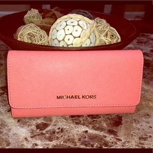 Michael Kors Pink Grapefruit Wallet